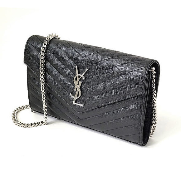 Saint Laurent Chain Wallet Black Silver - Picture 2 of 4
